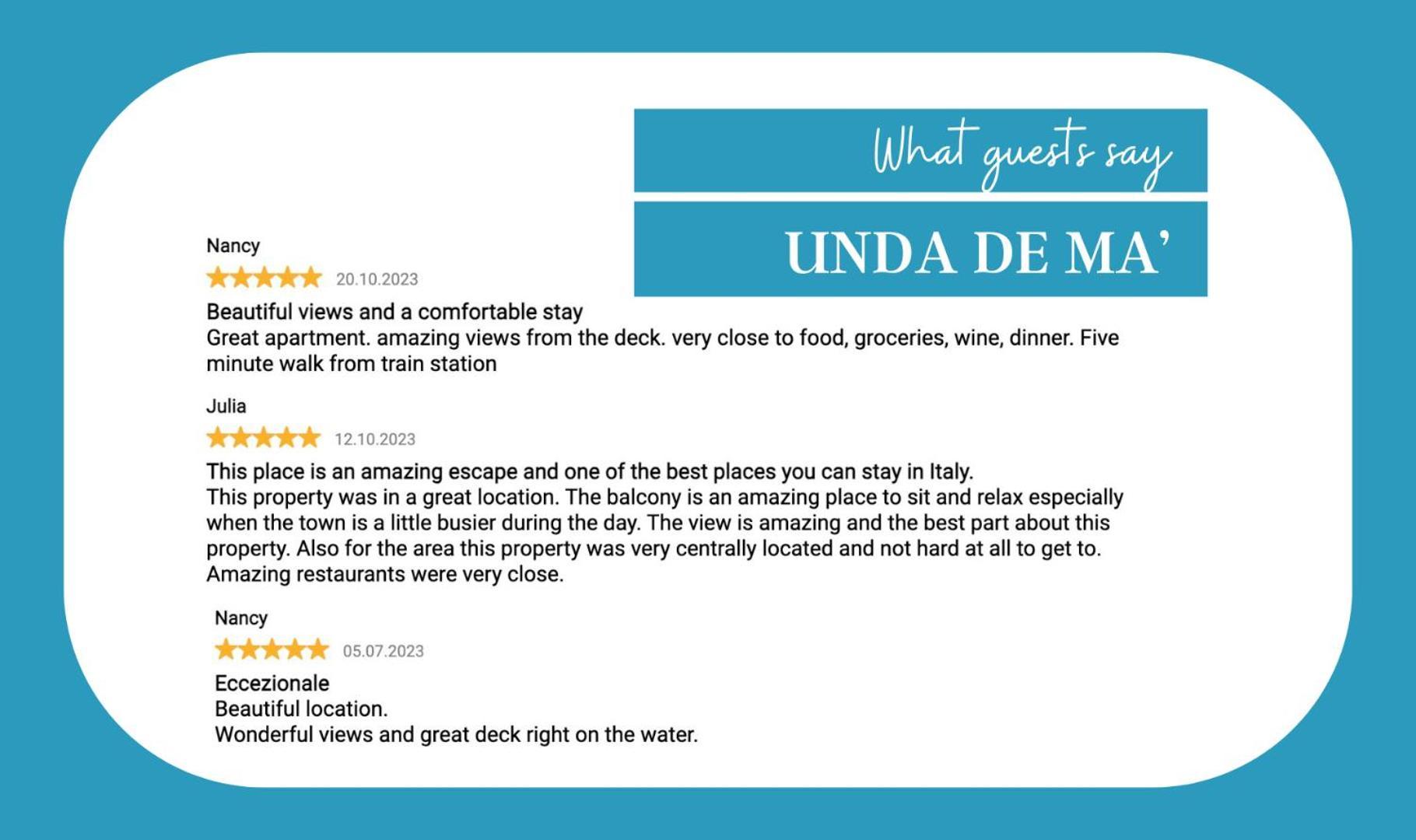 Unda De Ma Sea View Terrace Apartment Вернаца Екстериор снимка